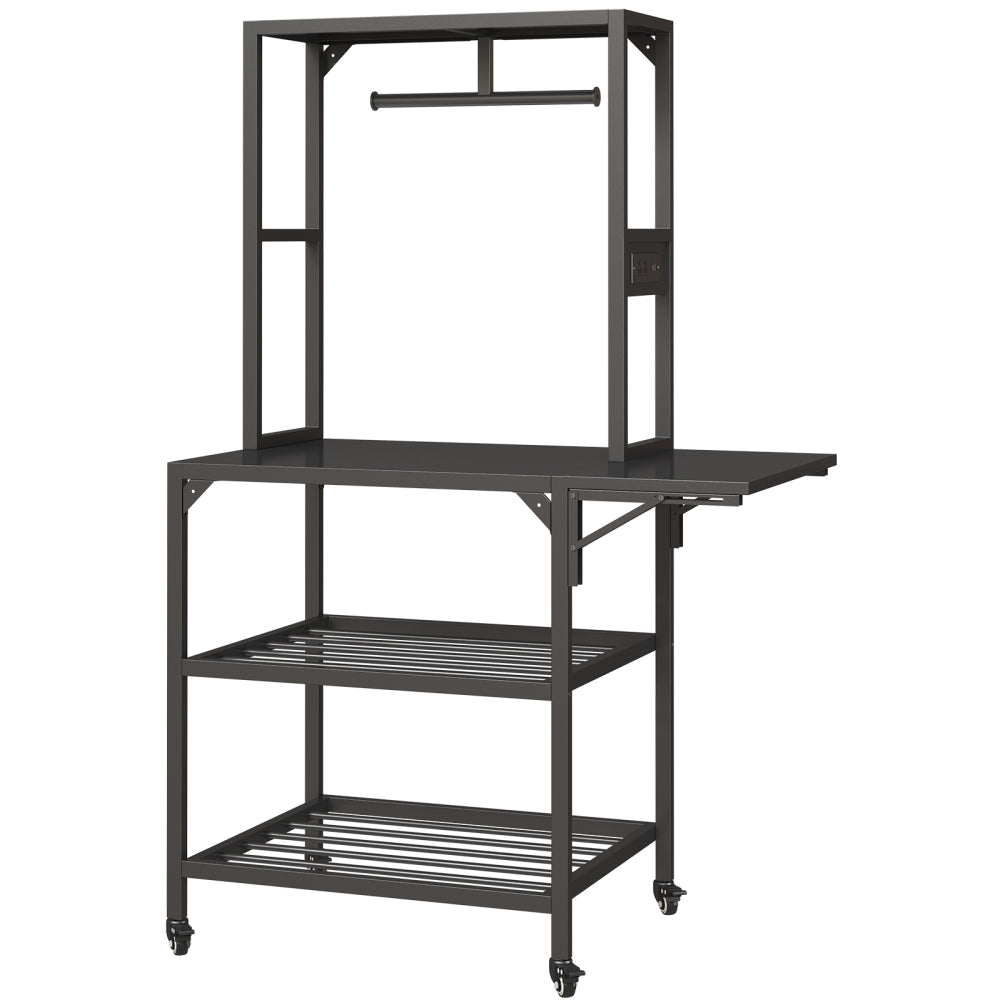 3D Printer Stand, Heavy Duty 3D Printer Table Stand with Filament Storage Rack, T-Shaped Spools Holder Rack with Wheels,3D Printer Workbench for 3D Printing Studio, Home Office Workshop