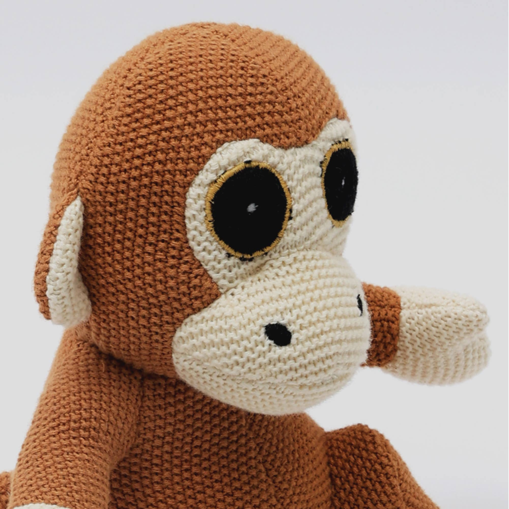 100% Handcrafted Cotton knitted Soft Monkey Plush Toy/Soft Toys