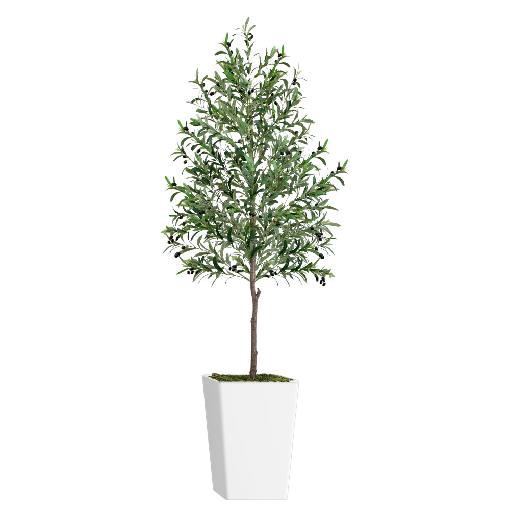 Artificial Olive Tree 5FT with Pot and Moss, Artificial Plants for Home Office Decor
