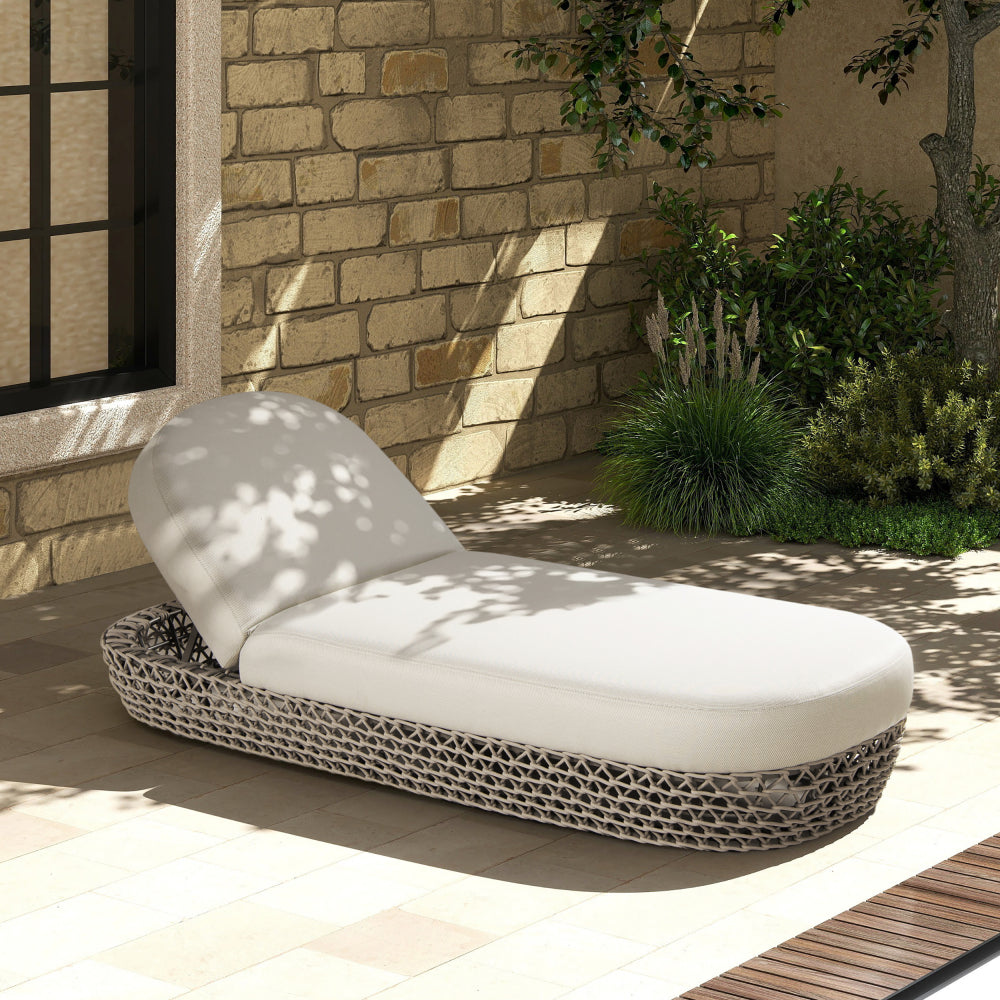 Willow 40.5" Oval Woven Patio Coffee Table, Golden Brown Wicker Frame, Wheat Beige