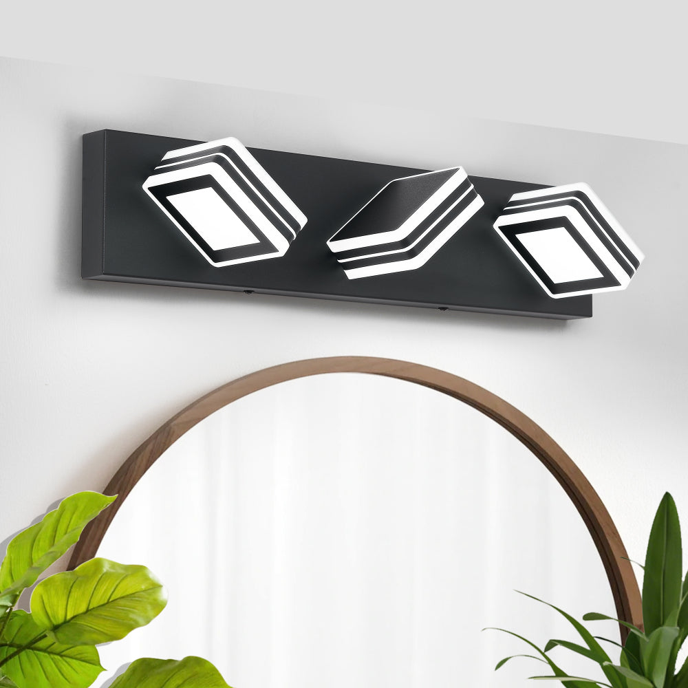 40" Modern 6-Light LED Vanity Light - Sleek Bathroom Wall Fixture, Iron & Acrylic, Dimmable & Energy-Efficient, Ideal for Mirror Lighting