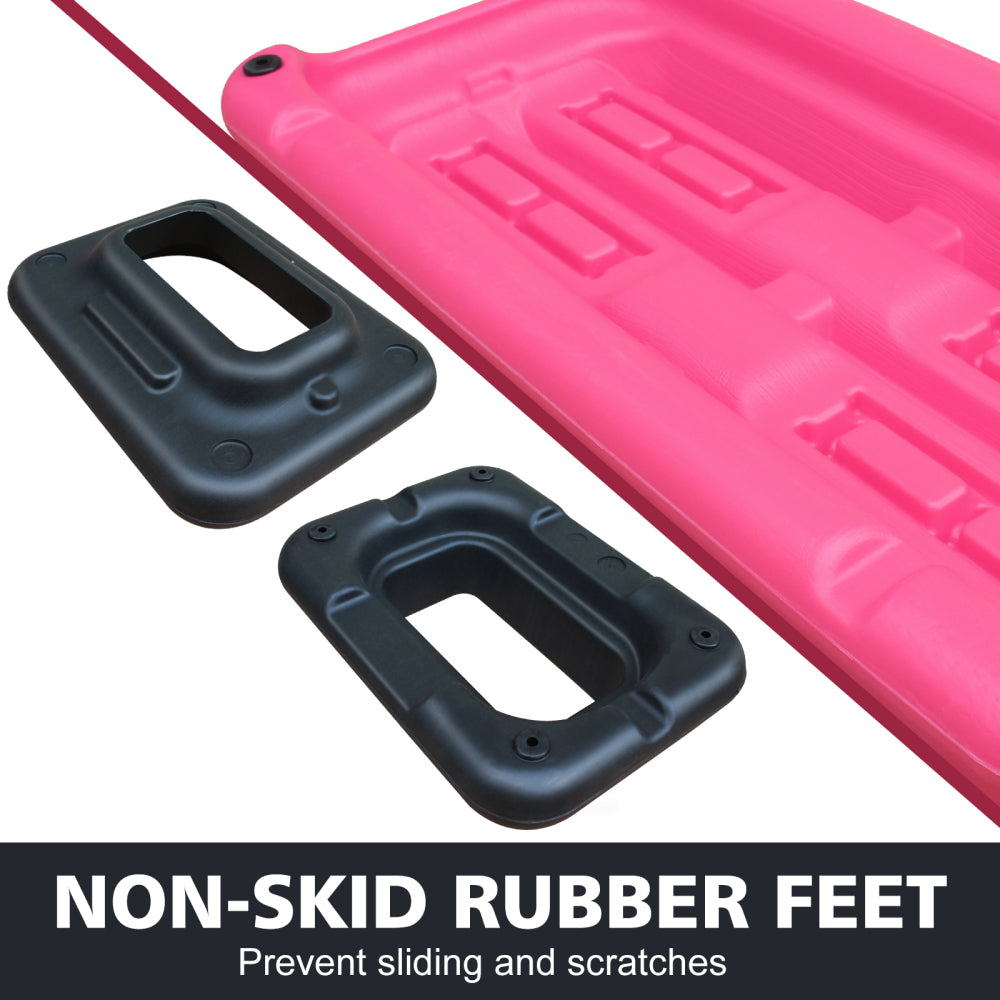 Adjustable Workout Aerobic Stepper in Fitness & Exercise Step Platform Trainer Pink Black with 4 Risers