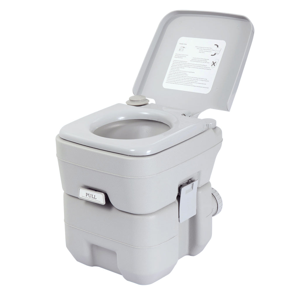 5.3 Gallon Flush Outdoor Indoor Travel Camping Portable Toilet for Car, Boat, Caravan, Campsite, Hospital