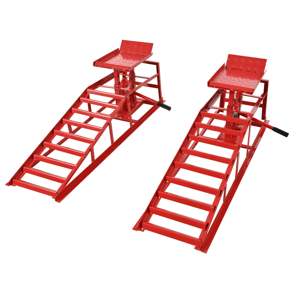 5 Ton Auto Car Truck Service Ramps Lifts, Garage Car Lift Hydraulic Ramps,Automotive Hydraulic Lift Repair Frame Lift(2 Pack) Black color