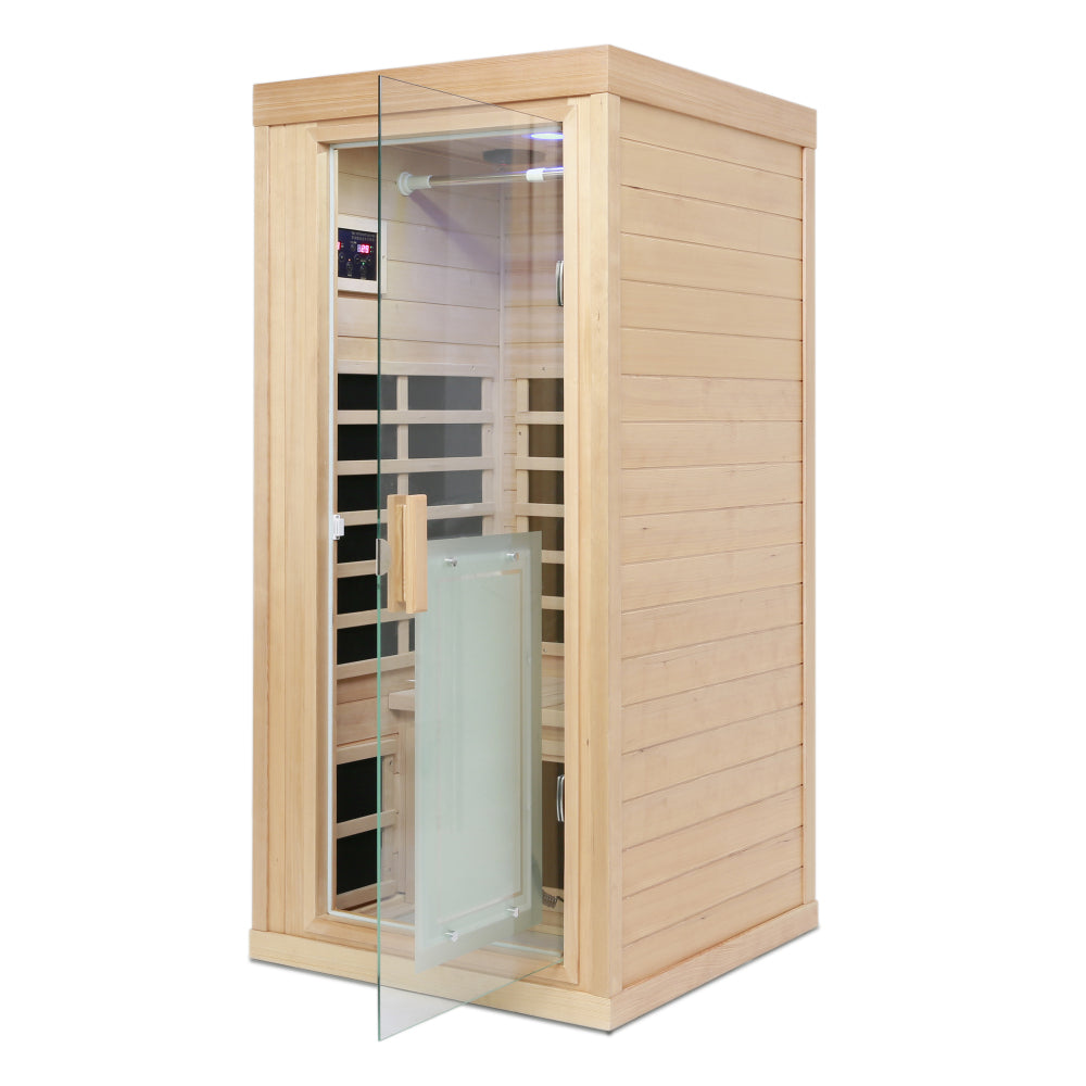 One person Far infrared Hemlock standard indoor sauna room