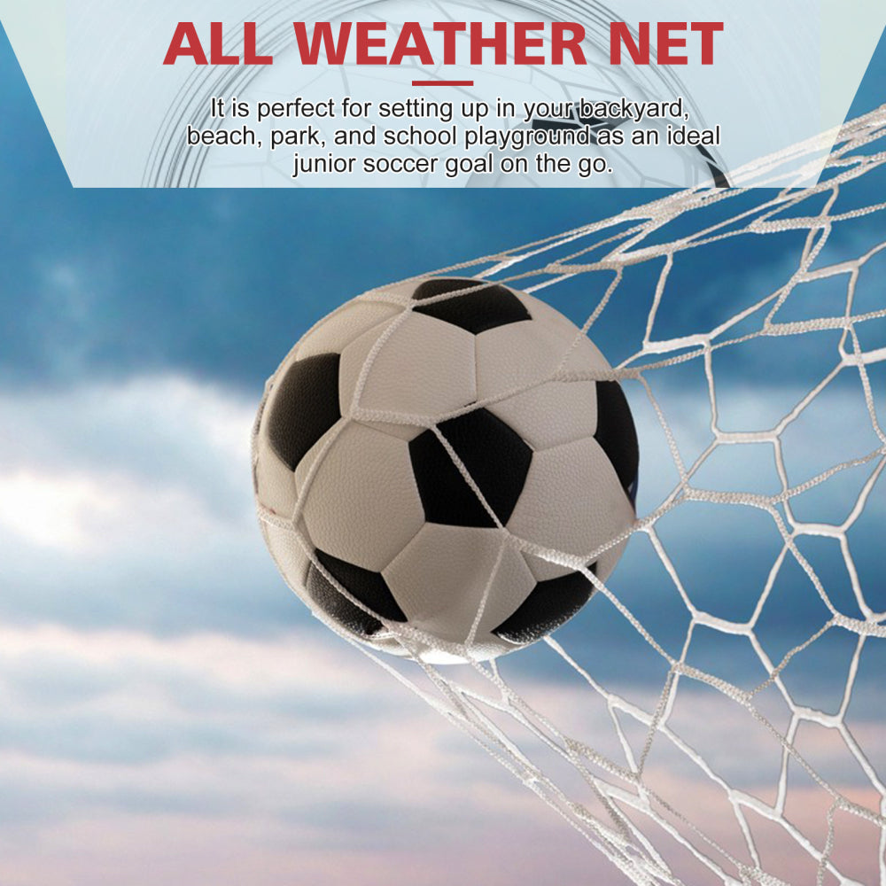 DOUBLE FISHLarge Durable 10x5.2ft Backyard Soccer Goal Set Weatherproof UPVC Frame, Heavy-Duty Soccer Nets, Convenient Carry Bag, Sturdy Ground Stakes