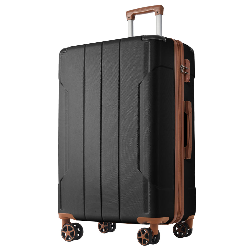 Hardshell Luggage, Lightweight Durable ABS Suitcases with Double Wheels, Expandable 28-inch Checked Luggage 28" (Pink)