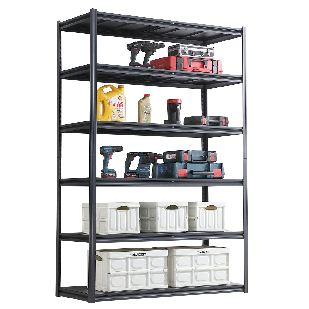 5 Tier Heavy Duty Metal Storage Shelves ,Easy to Assemble ,Adjustable ,Storage Shelves for Basements, Garages and Kitchen, 72 "H*47.2 "W*17.7 "D
