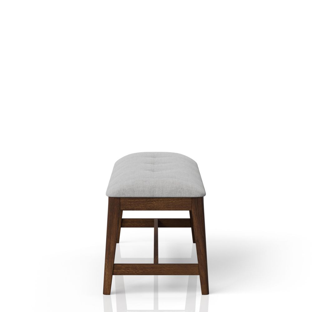 Backless Upholstered Dining Bench Mid-Century Seating