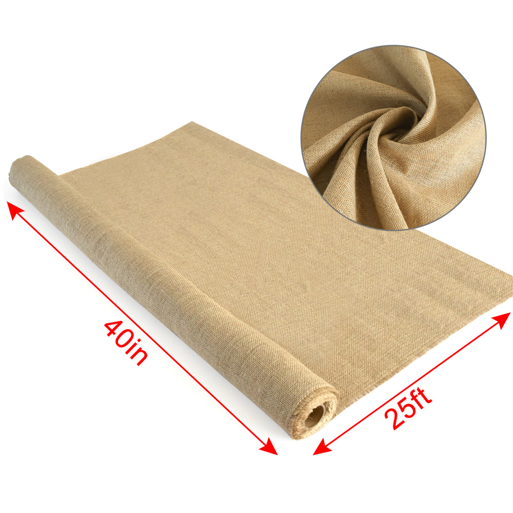 3.3 ft. x 100 ft. Economy 5.8 oz. Natural Burlap Fabric - Versatile Weed Barrier, Raised Bed Liner, Seed Cover & Tree Wrap (100 Foot Roll)