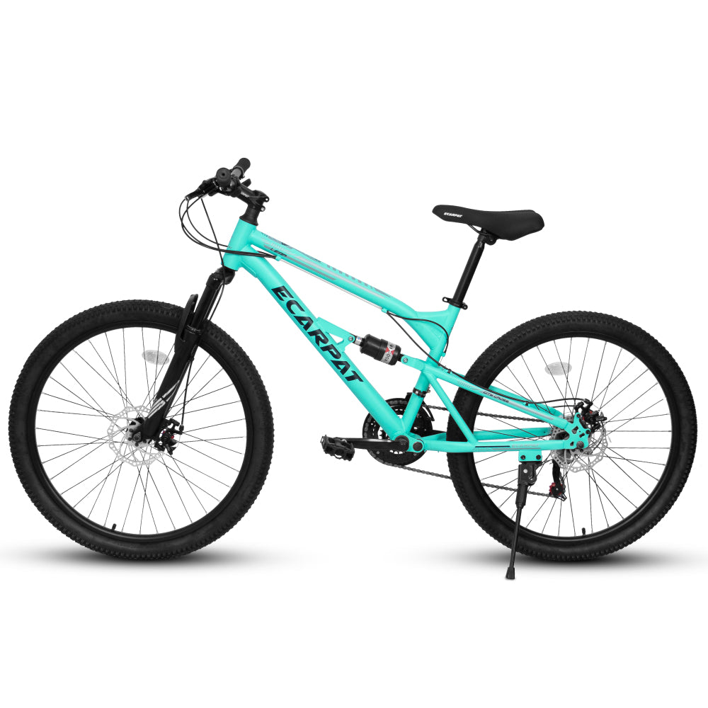 A26207 26 Inch Steel Frame Shock Fork Plus Shock Absorber 21-speed Unisex Mountain Bike
