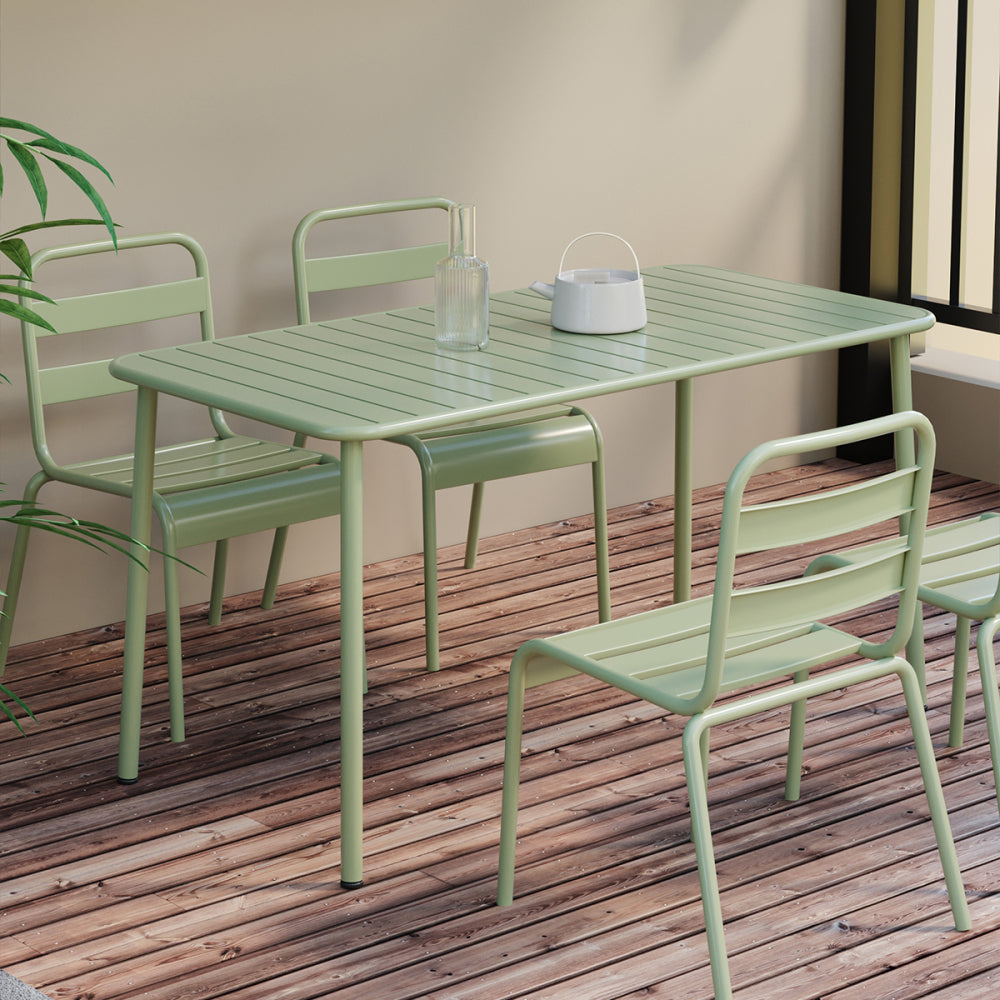 Sella long table (green) outdoor dining table villa courtyard balcony table outdoor leisure table simple garden waterproof table