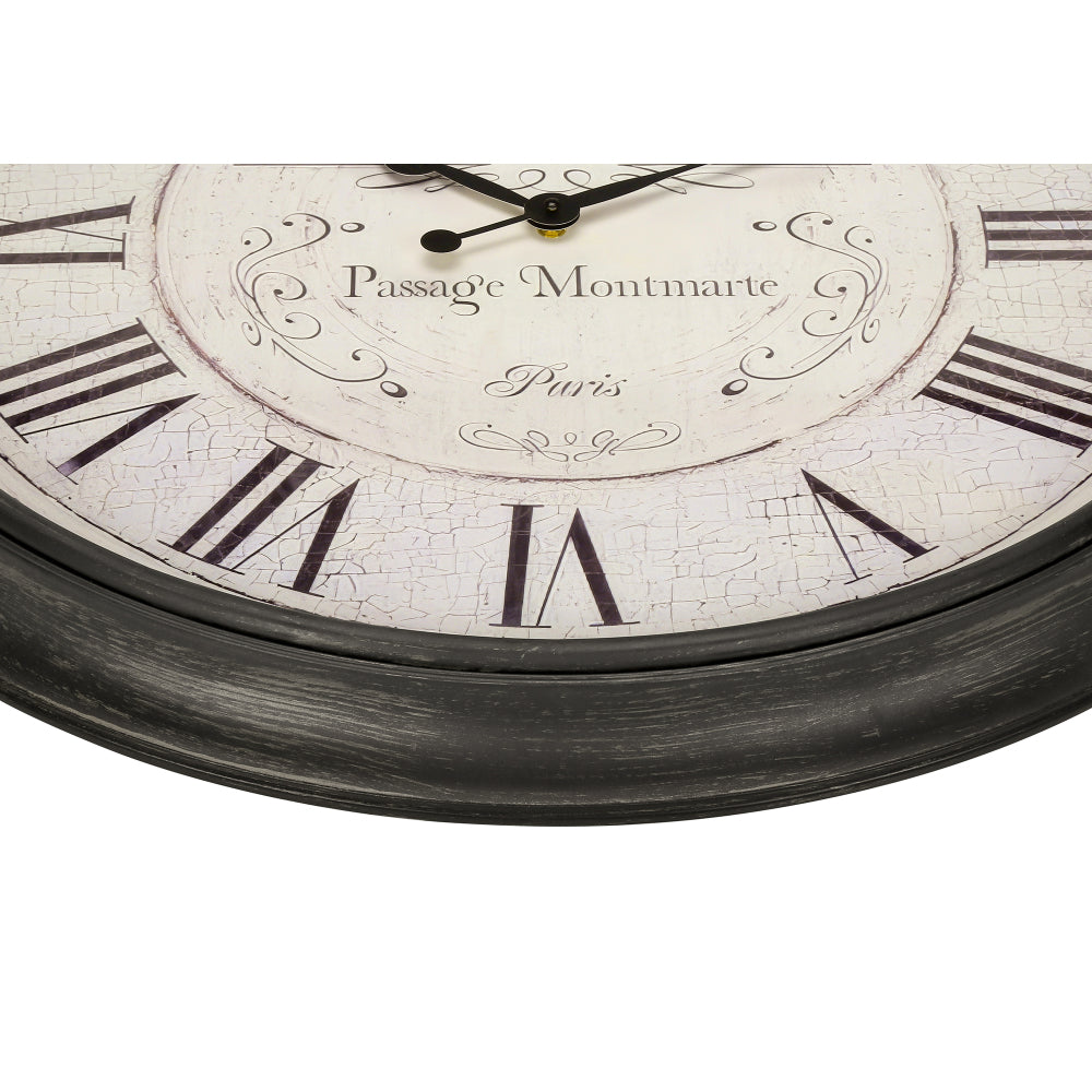Clocks, 30" Round, Large Oversized, Wall Clock, Brown, Transitional