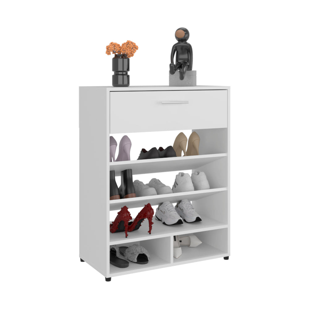 Shoe Rack, 1 Door, 4 Legs, 5 Shelves