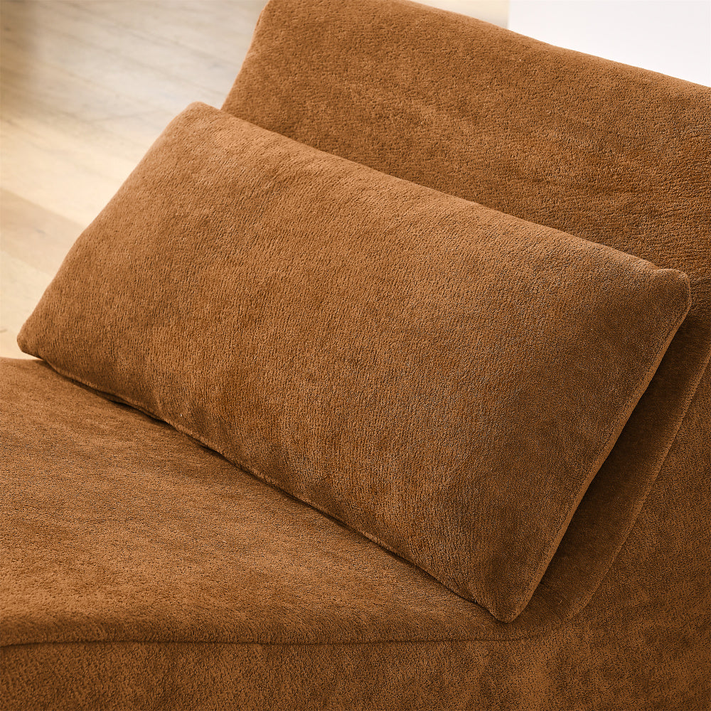 Bean Bag Chair, Lazy Floor Sofa Couch for Adults and Kids, Fireside Chair with Ergonomic Design, Memory Foam Lounge Chair for Living Room Bedroom, Office, Orange