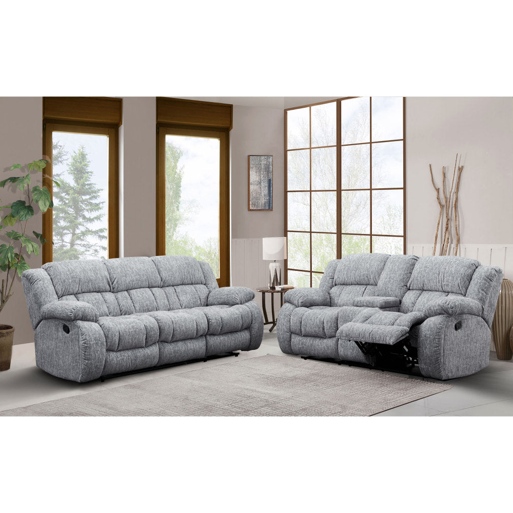 STONIC GREY CONSOLE RECLINING LOVESEAT