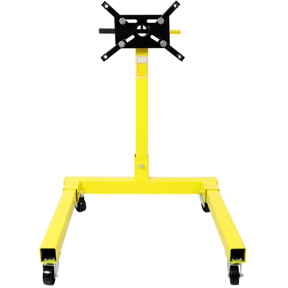 Engine Stand 1250 LBS Capacity360 Degree Adjustable Mounting Head Easy Assembly Disassembly 4 Ball-Bearing Swivel Caster Wheels Heavy-Duty Square Steel Frame