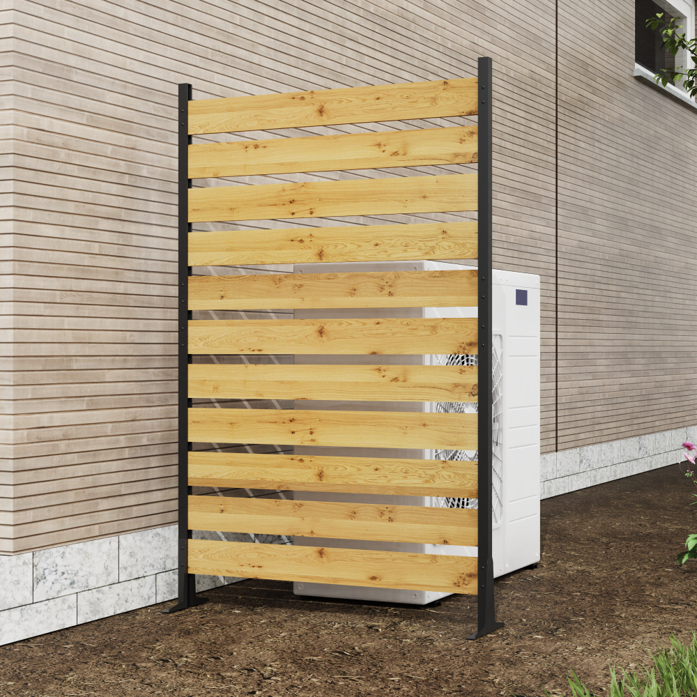 Goodyo 55"x38.5"W (2 Panels) Cedar Wood Privacy Screen, Outdoor Privacy Walls, Privacy Wood Fence for Pool Equipment Enclosure, Trash Can Enclosures, Air Conditioner Fence