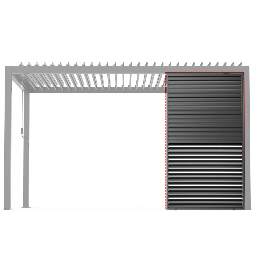 8640E Louver Pergola 10x19FT Aluminum Frame & Steel Louvers