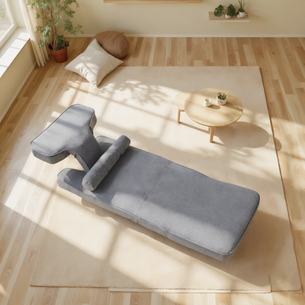 Folding Sofa Bed, Convertible Sleeper Chair Bed with table, Gaming Floor Chair with 5-Position Adjustable Back Support,Small Comfy Couch for Bedroom Small Space,Apartment Dorm,Gift for Mother's day