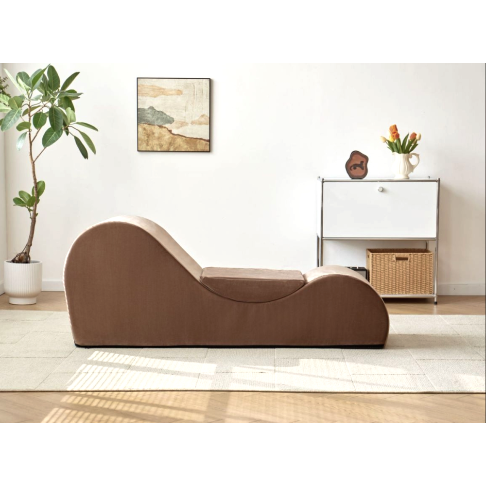 Solace Chaise Lounge Chair Relaxation, Ergonomic Design with Soft Yet Firm High-Density Foam Core, Removable Machine-Washable Cover, Black