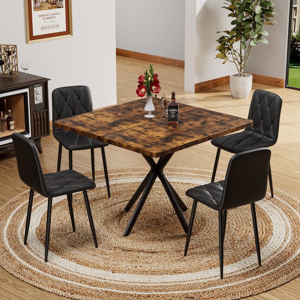 Dining Chairs Set of 4, Modern Kitchen Dining Room Chairs, Velvet Dining Chair Upholstered Cushion Seat and Sturdy Metal Legs