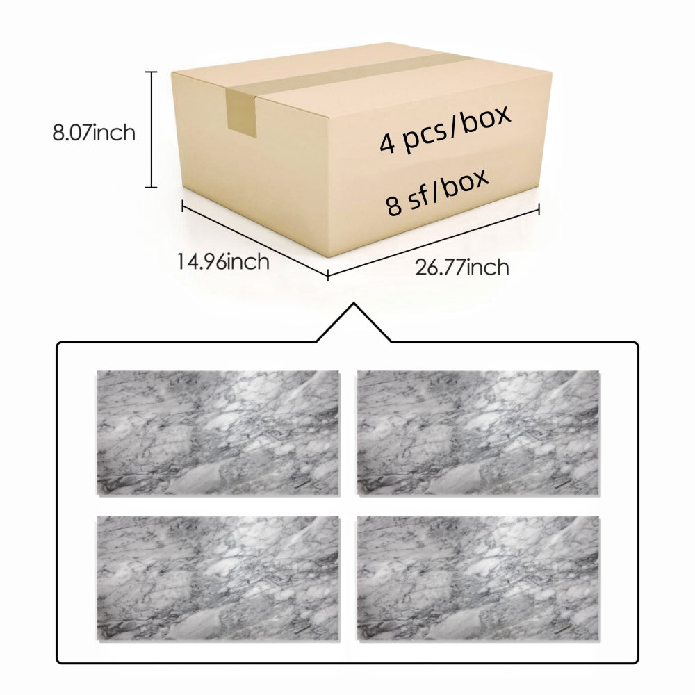 12*24 Carrara Marble, Gray marble, natural marble, genuine marble, real marble, for wall and floor, polished marble tile, 1 box 4 pcs