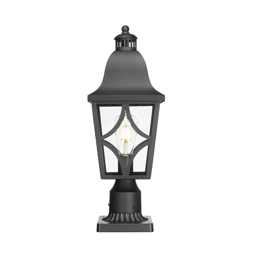Outdoor Post Lights Lamp Post Light Fixture, Waterproof Aluminum Housing with Glass, Fence Post Deck Lighting for Garden, Patio, Pathway (2 pack)