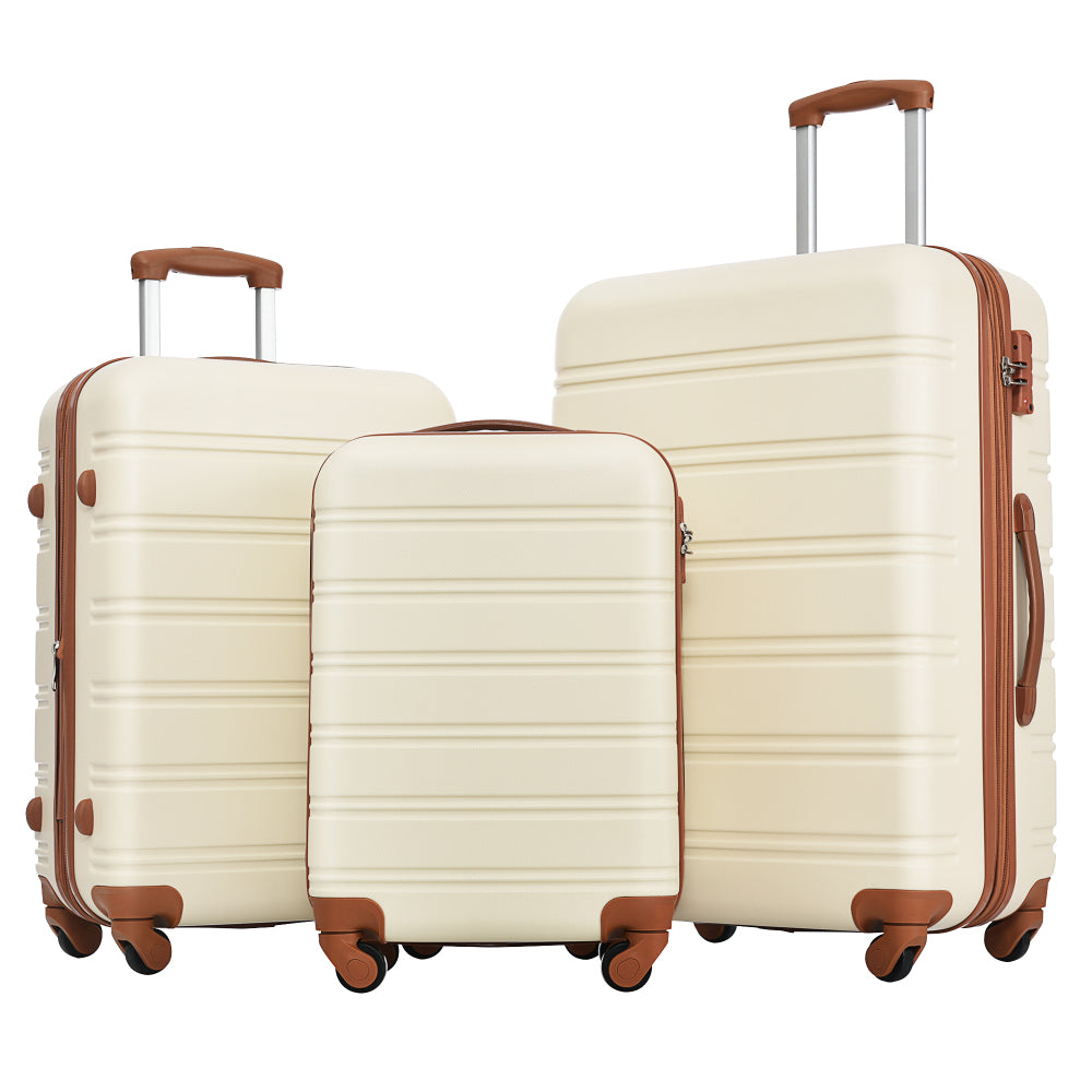 3 Piece Luggage Set Hardside Spinner Suitcase with TSA Lock 20" 24' 28" Available