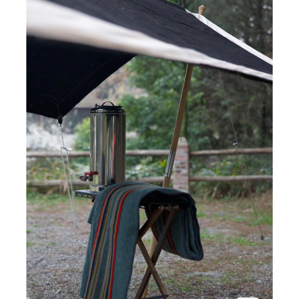 SAM&HAIBEI Tarps Heavy Duty Waterproof 16.4x12 ft, Made from Yak Hair. High Sun Resistance, Multipurpose Cover with Wooden Pole, Reinforced Edges, Double-Layered for Water Protection.