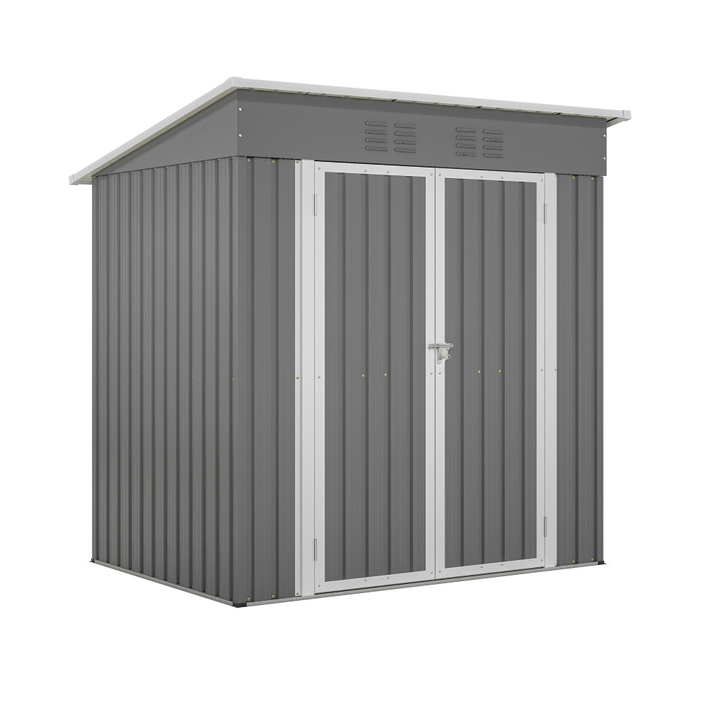 6 x 4 ft Outdoor Storage Shed, All Weather Tool Shed for Garden, Backyard, Lawn, Black