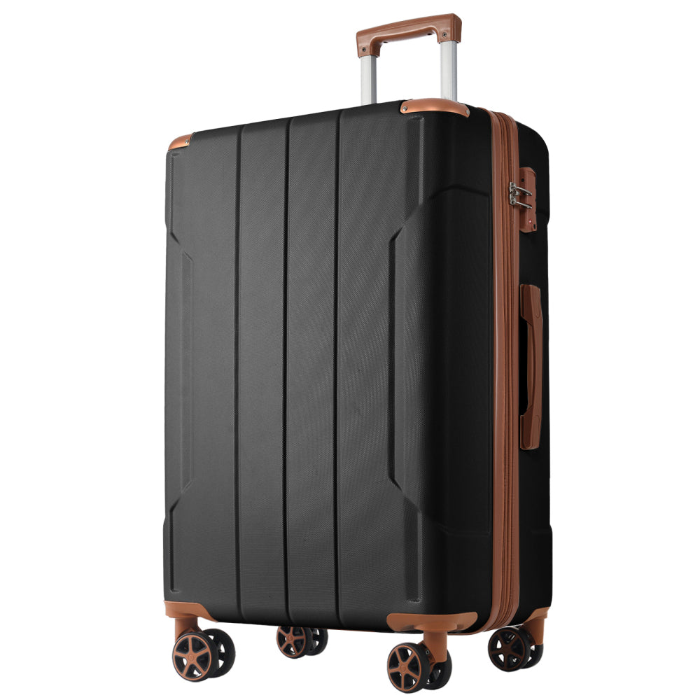 Hardshell Luggage, Lightweight Durable ABS Suitcases with Double Wheels, Expandable 28-inch Checked Luggage 28" (Pink)