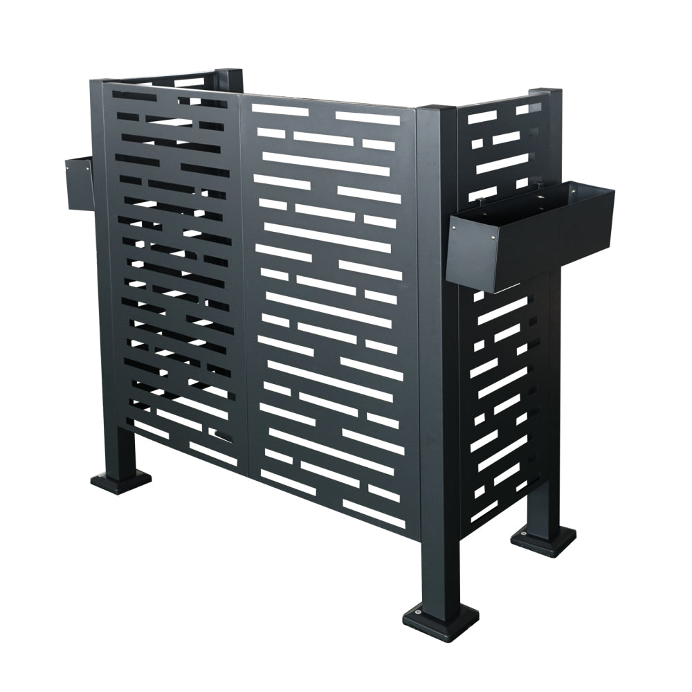 4*2 FT Air Conditioner Fence for Outdoor Units,Metal Privacy Fence Cover, Perfect to Conceal Air Conditioning Units (W540133740)