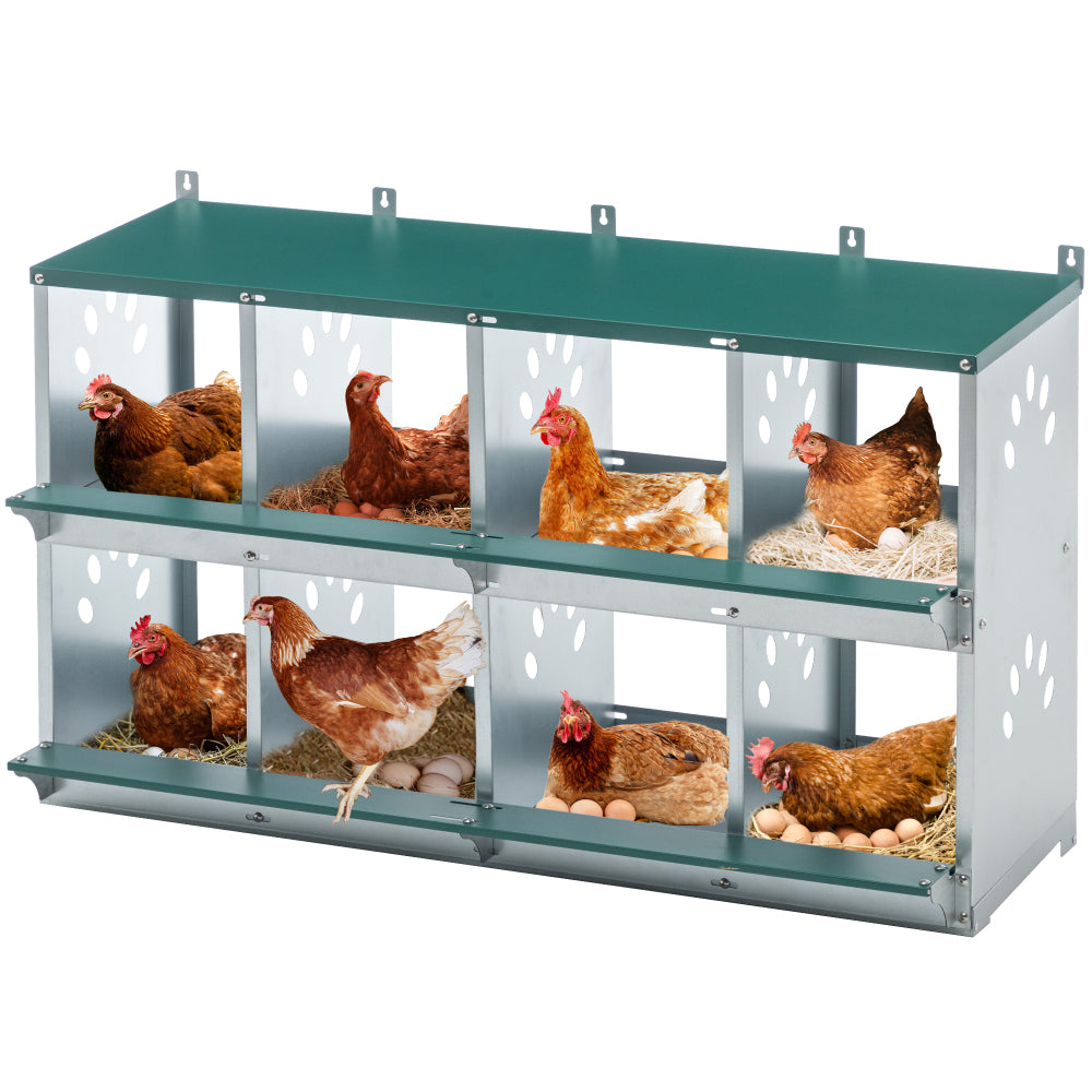 Nesting Boxes for Chickens, 3 Holes Chicken Nesting Boxes with Legs, Chicken Laying Box with Lid Cover, for Outdoor Chicken Coop Farm Yard, Rreen