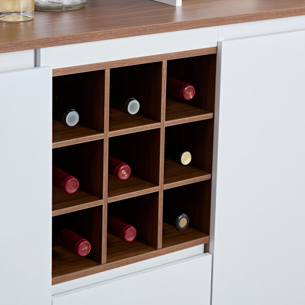Farmhouse Coffee Bar Wine Cabinet ,68.9'' Kitchen Buffet Cabinet with Storage, Liquor Cabinet for Home & Dining Room