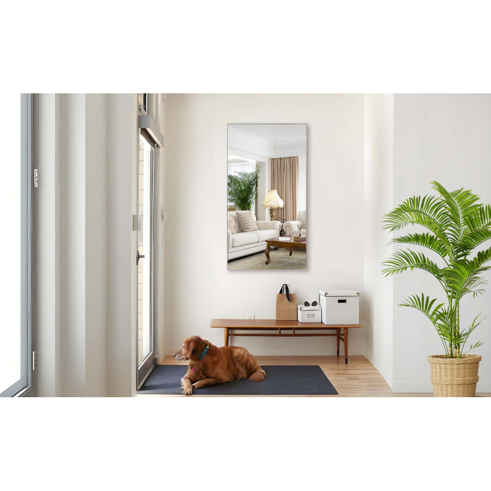 36x24 inches Modern Black Bathroom Mirror with Aluminum Frame Vertical or Horizontal Hanging Decorative Wall Mirrors for Living Room Bedroom