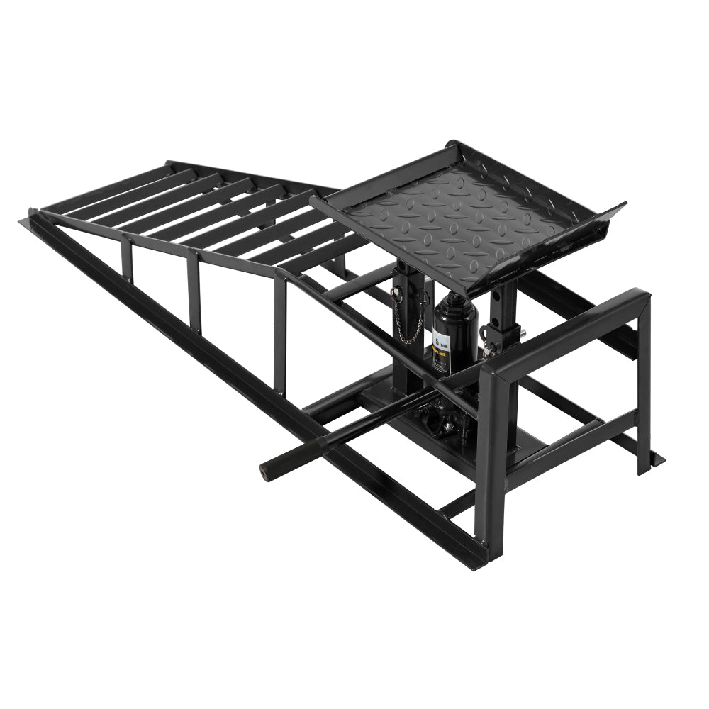 5 Ton Auto Car Truck Service Ramps Lifts, Garage Car Lift Hydraulic Ramps,Automotive Hydraulic Lift Repair Frame Lift(2 Pack) Black color