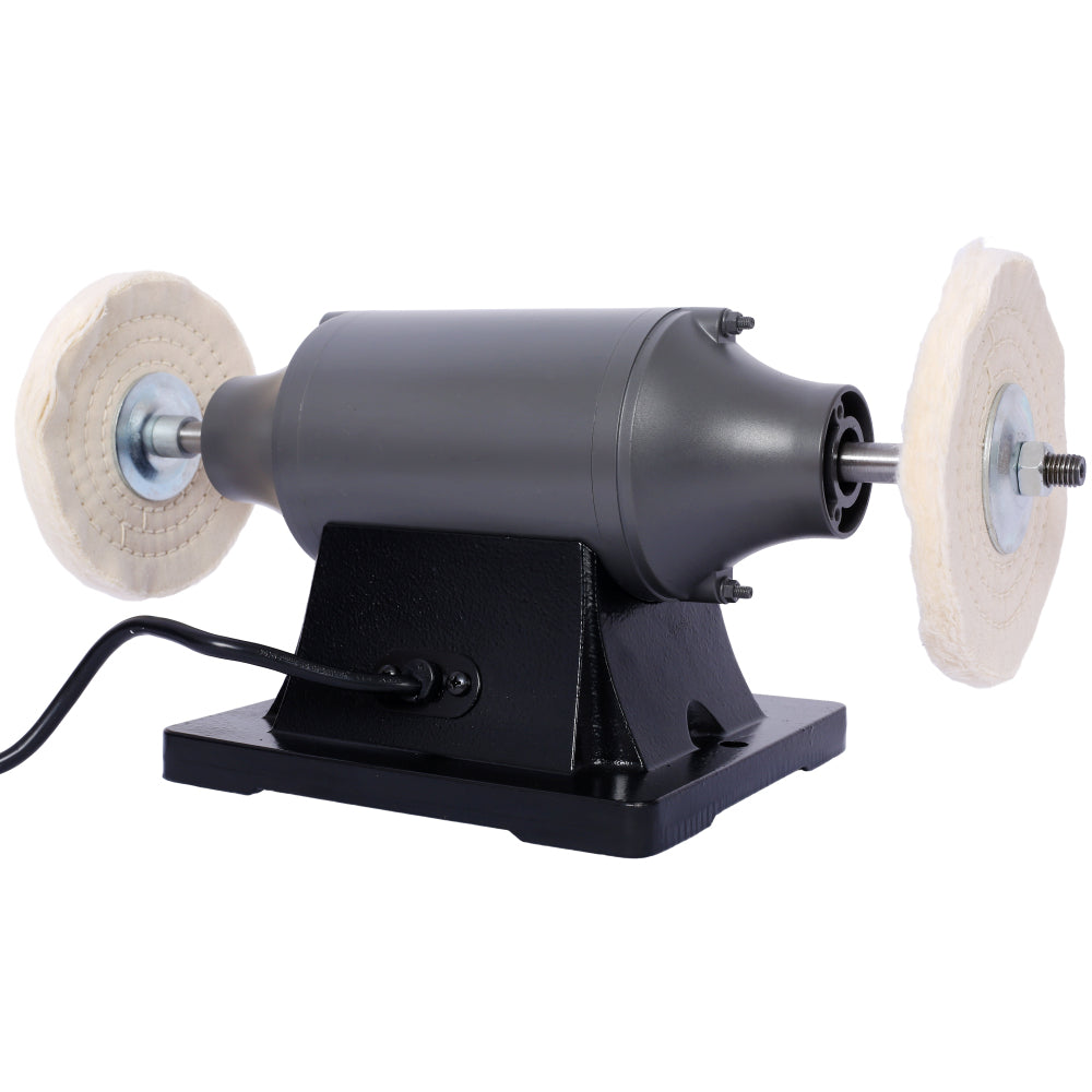 6-Inch Electric Polisher Bench Buffer Grinder - Includes 4PCs 80Ply Thic Buffing Wheels Ideal Benchtop Buffing Machine for Polishing Metal, Jewelry, Knives, Wood, Jade, and Plastic.CSA Certificated