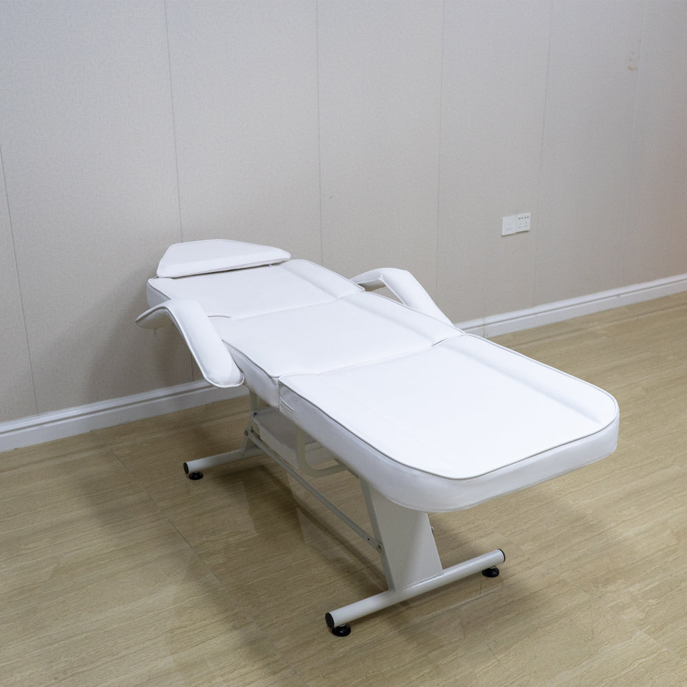 Tattoo Chair for Client, Facial Beds for Esthetician Adjustable 3-Section Lash Tattoo Bed, 72 Inches Facial Spa Chair Professional Tattoo Chair for Artist Beauty Massage Salon, White