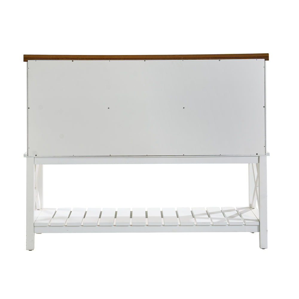 Bar cabinet Console Table with 2-Door Cabinet & 1 Drawers, Coffee Bar, Wine rack,Entryway Table with Storage Shelf, Sofa Tables Buffet Sideboard for Kitchen, Hallway, Dining, Living Room, White
