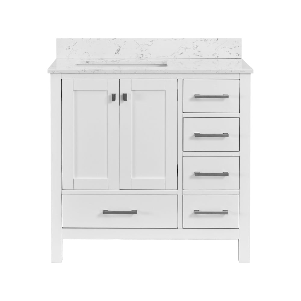 60'' Bathroom Vanity, Freestanding Vanity Top with Single basin Solid Wood Frame Bathroom Storage Cabinet