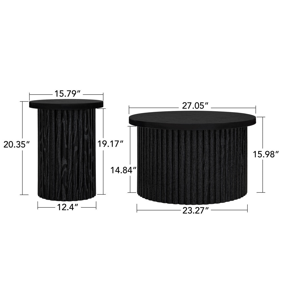 Coffee Table Set of 2 ,Round Coffee Table,Modern Side Tables Accent End Table for Living Room ,Apartment