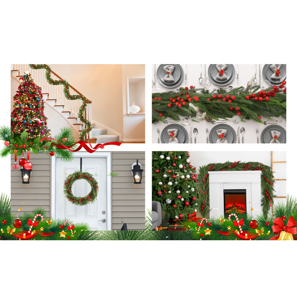 72'' in. Lighted Faux Spruce Garland