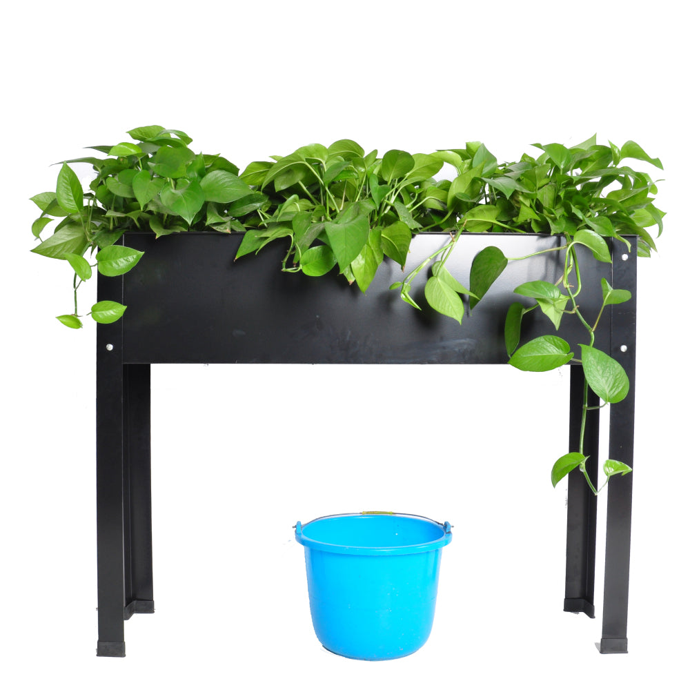 Elevated garden bed metal elevated outdoor flowerpot box suitable for backyard and terrace large flowerpot suitable for vegetable and flower Blue*2