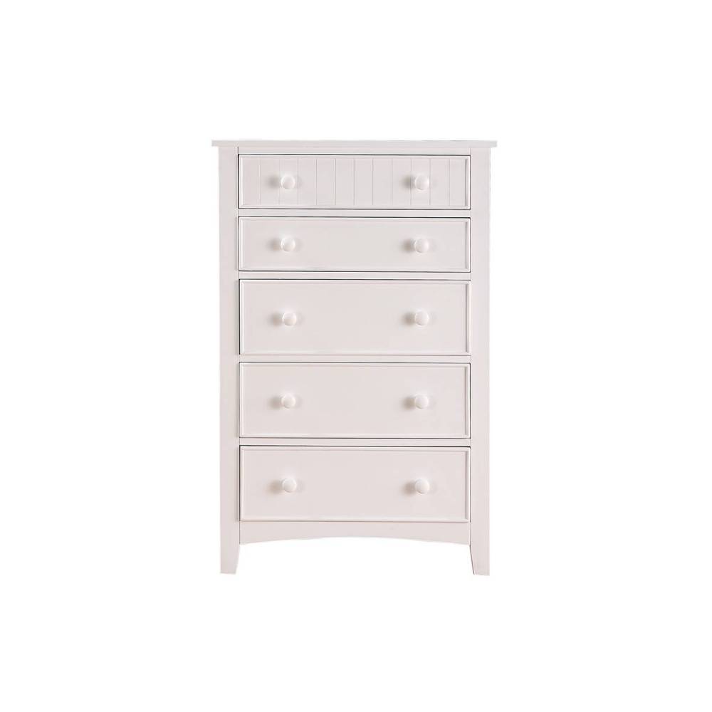 White Color Twin Size Bed Nightstand And Chest 3pc Set Bedroom Furniture Wooden Transitional Style Headboard