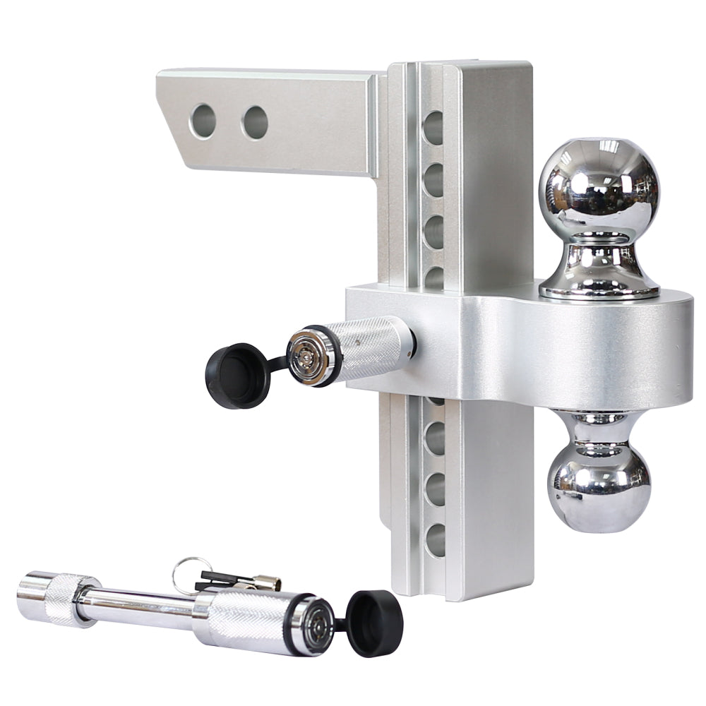 Alu Adjustable Trailer Drop Hitch,2inch receiver,6 inch adjustable