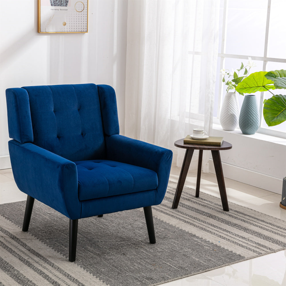 Modern Soft Teddy Material Ergonomics Accent Chair Living Room Chair Bedroom Chair Home Chair With Black Legs For Indoor Home-Grey Teddy Fabric