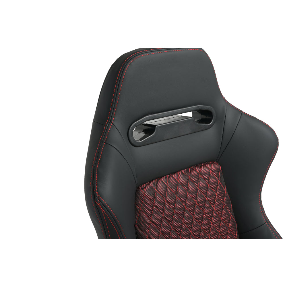 RACING SEAT HIGH QUALITY PVC WITH SUADE MATERIAL DOUBLE SLIDER 2PCS