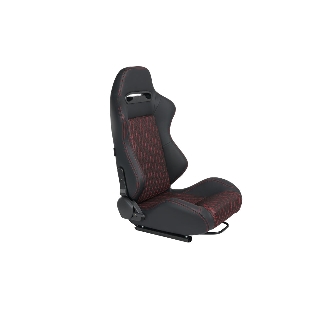 RACING SEAT HIGH QUALITY PVC WITH SUADE MATERIAL DOUBLE SLIDER 2PCS
