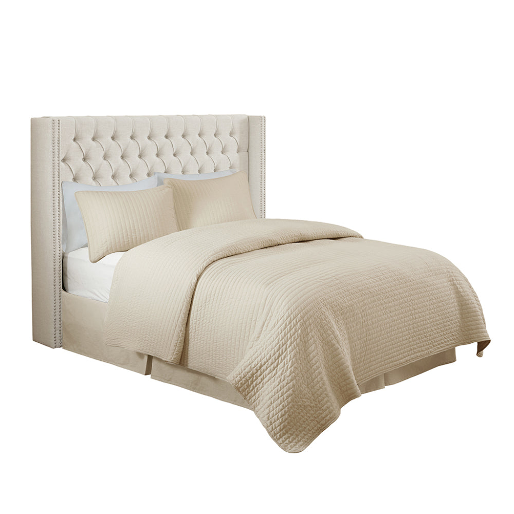 Upholstery Headboard Cream Queen